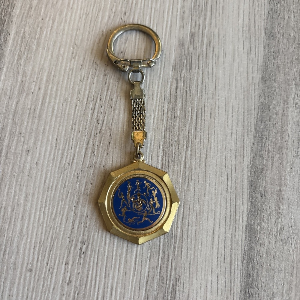 Vintage In Honour Of The Olympic Brass Keychain